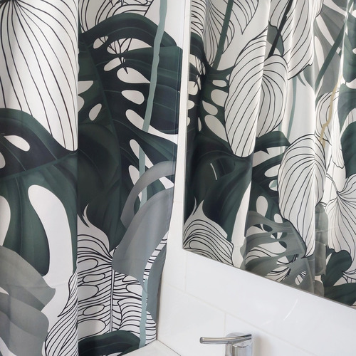 Cortina De Baño Tela Diseño Original Unicas! No Son Plastico Sp Jungle