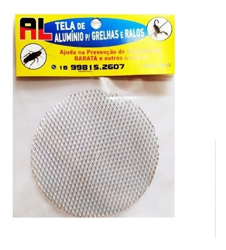 Kit 2 Tela Ralo Redondo 10x10 Cm Anti-inseto Ralo Abre/fecha