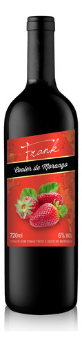 Cooler De Vinho Tinto Com Suco De Morango 720ml - Frank