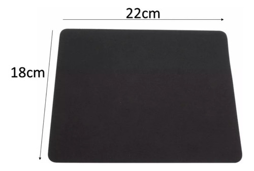 Kit 1 X Mousepad Básico Simples Preto Atacado