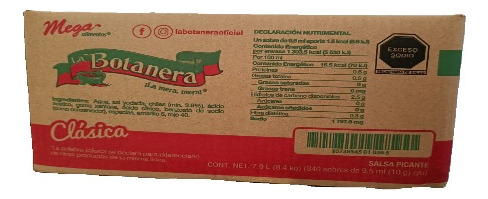 Caja Salsa La Botanera 840 Sobres De 10 Gramos C/u