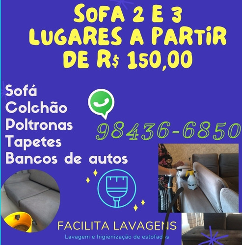 Imagem 1 de 5 de Lavagem De Sofá E Estofados Em Geral