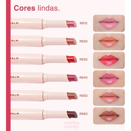 Lip Balm Labial Radiance Balm Ruby Rose Linha Rosa Rb10