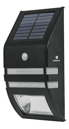 Arbotante Solar Con Sensor Movimiento, 2 Led Volteck 46362