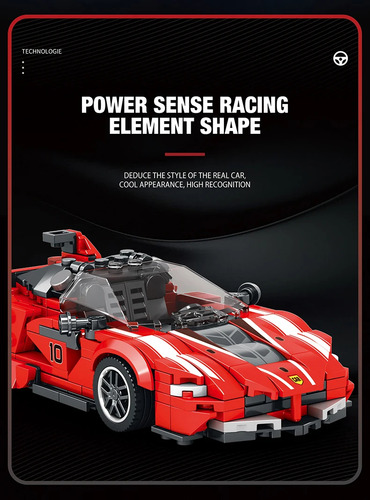 Juego De Bloques 360pzas Coche Deportivo Rojo