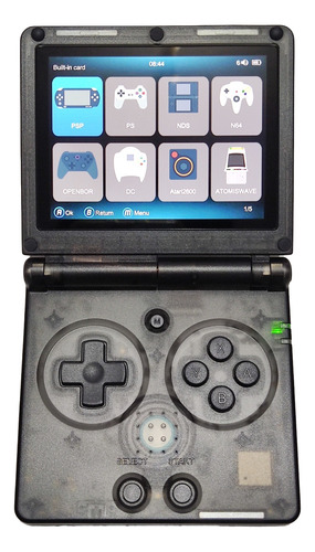 Nintendo Game Boy Advance Gba Sp Rg35xxsp 64gb 5000+ Negro Transparente (Reacondicionado)
