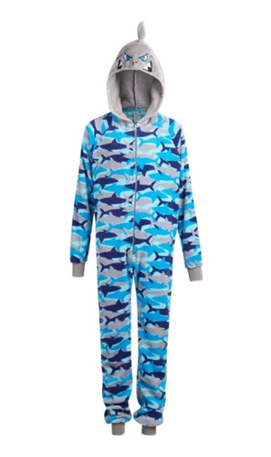 Pijama De Una Pieza Con Capucha De Forro Polar Para Niños