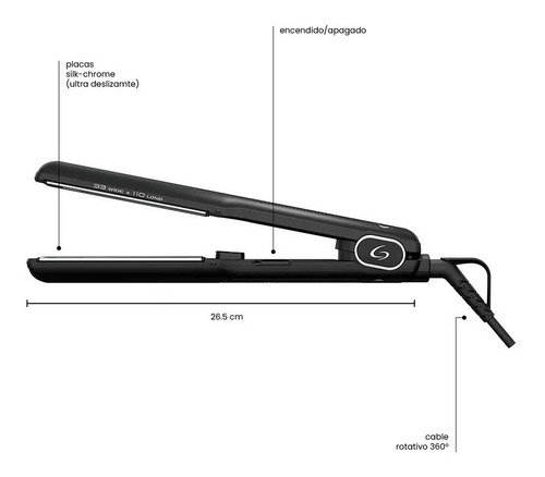 Planchita De Pelo Gama Gse G-style Wide & Long Profesional