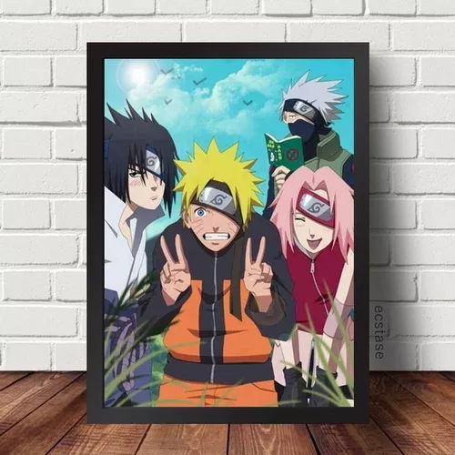 Quadro Decorativo Poste Classico Time 7 Kakashi Sakura em Promoção