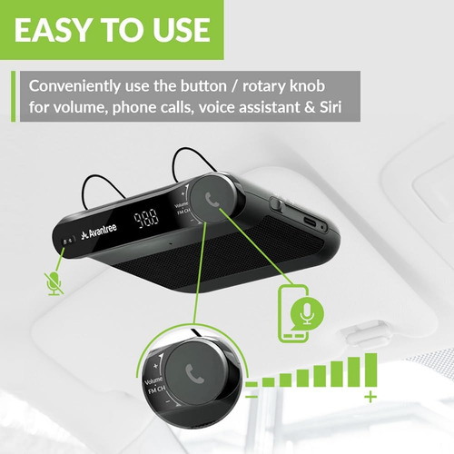 Altavoz Bluetooth 2 En 1 Para Auto Con Fm Y Manos Libres 6 W