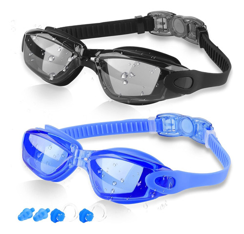 Gafas De Natación Unisex Cooloo X2u Negro Y Azul1