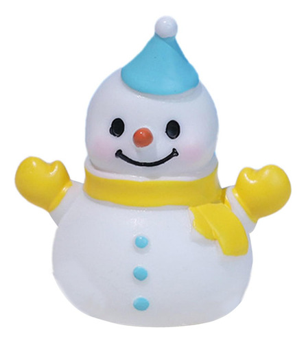 5 Estatua De Muñeco De Nieve Navideño En Miniatura, Bonita