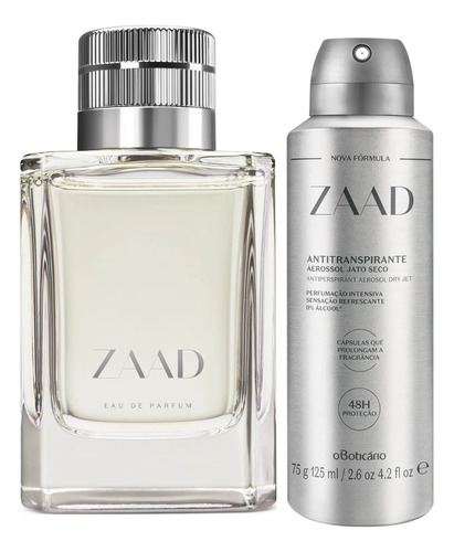 Presente Natal Zaad: Eau De Parfum 95ml + Aerosol 75g/125ml