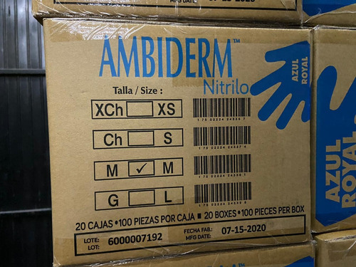 Imagen 7 de 7 de Guante De Nitrilo Ambiderm Tipo Cirujano T-m Caja C/100 Pzs.