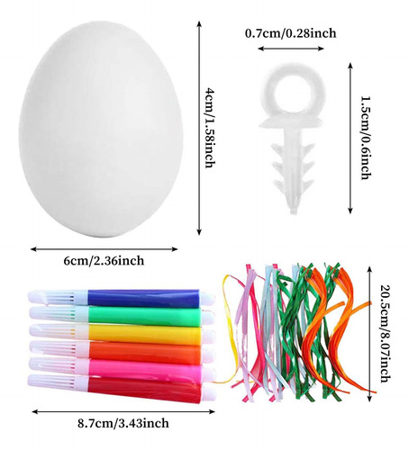 Diy Kit De Huevos De Pascua Sin Pintar 50 Piezas Suministros