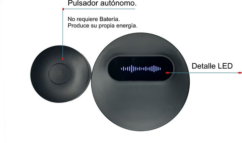 Imagen 3 de 6 de Timbre Inalambrico Impermeable Autónomo. No Requiere Pila.