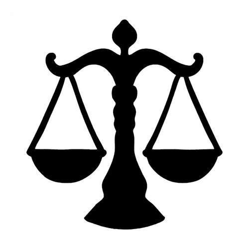 Adesivo Várias Cores 50x47cm - Advocacia Law Symbol Lawyer A