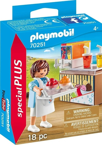 Playmobil Heladero Con Barra De Jugos Special Plus 70251 Edu