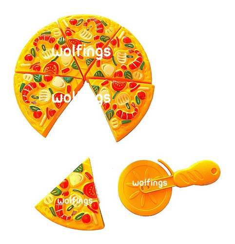 Comida Juguete Pizza Con Abrojo Juego Cocina Infantil Niños