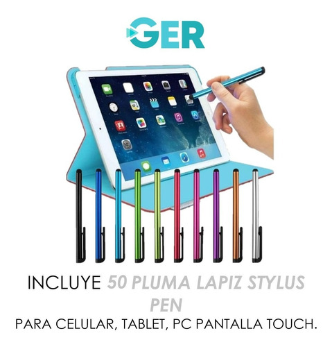 Imagen 2 de 5 de 50 Plumas Lápiz Stylus Pen Celulares Tablet Pc Pant. Touch