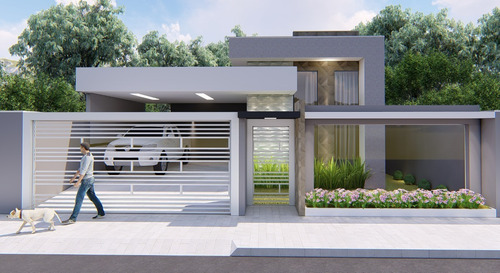 Imagem 4 de 8 de Planta De Casa 2 Quartos - Projeto Arquitetônico Completo