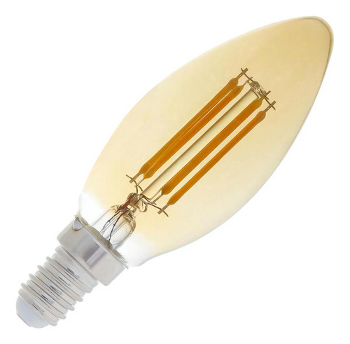 Kit 2 Lâmpadas Filamento Led Vela C35 4w + Adaptador