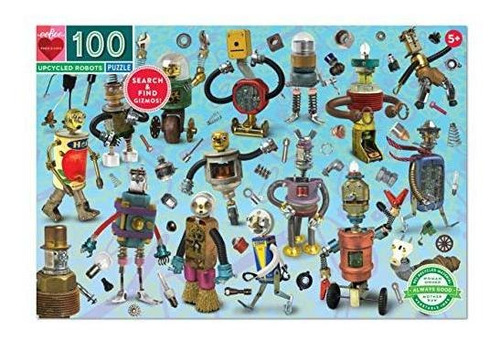 Rompecabeza - Eeboo's Upcycled Robots 100 Piece Jigsaw Puzzl