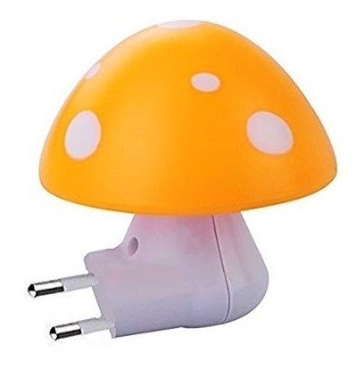 Luz De Noche Velador De Pared Enchufe Infantil Led Honguito