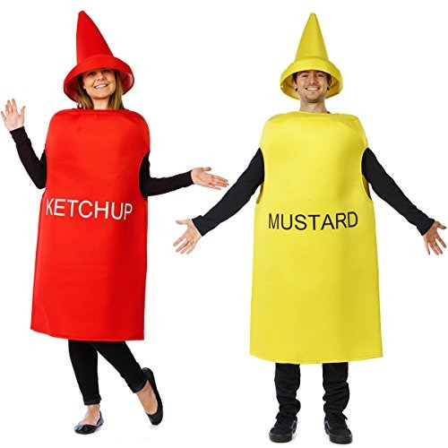 Disfraz De Ketchup Y Mostaza - Disfraces De Pareja - Disfraz