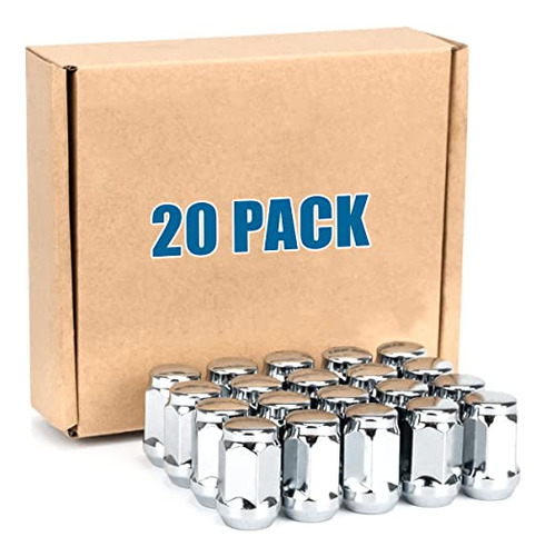 20pcs M12x1.25 Chrome Lug Nuts, 12mmx1.25 Wheel Nuts Wi...