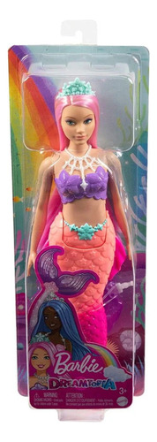 Barbie Dreamtopia Princesa Sirena Rosa Cola Durazno Hgr09