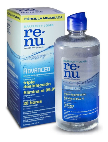 Renu Jumbo 355ml Liquido Lentes Contacto Solución + Estuche