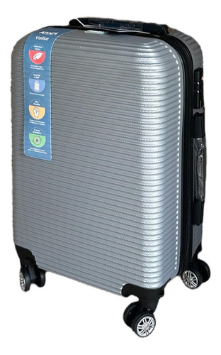 Valija Rígida Plateada Carry On 20 Pulgadas - Atoz Garantía