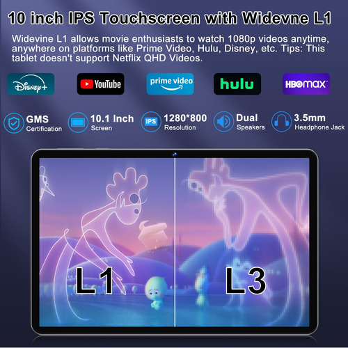 Tablet Juedur 2025 Android 14 10.1 Pulgadas, 20 Gb De Ram, 1