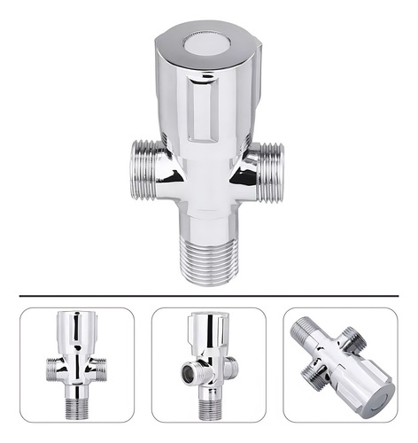 Llave Válvula Angular Doble En Acero Inoxidable De Baño