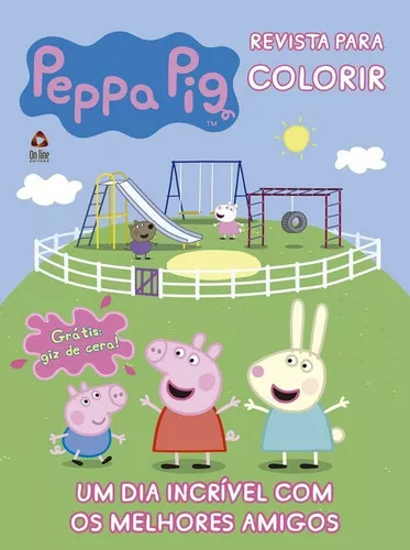 Livro - Peppa Pig - Revista para colorir: Um dia incrível com os