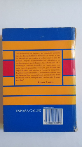 Diccionario De Dudas Y Dificultades Lengua Española, M. Seco (Usado)