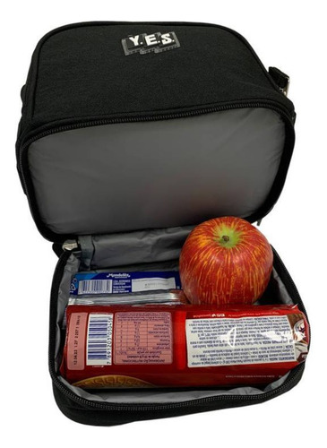 Bolsa Térmica Preta Com Cinta Para Lancheira Marmita Mochila