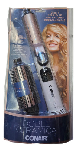 Conair Cepillo De Aire Caliente Y Tenaza Doble Ceramica