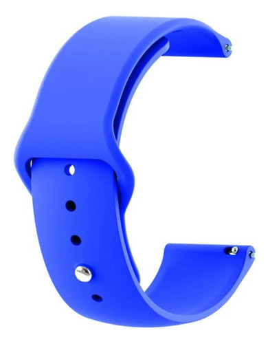 Pulseira relógio 18mm silicone sport engate rápido cor azul