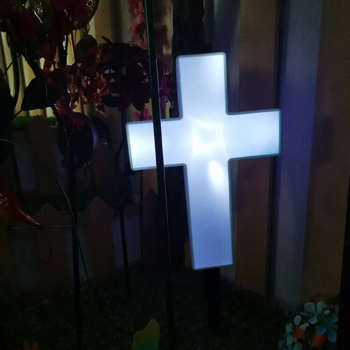 Estaca De Jardín De Paisaje De Luz Solar Cruzada Decoración