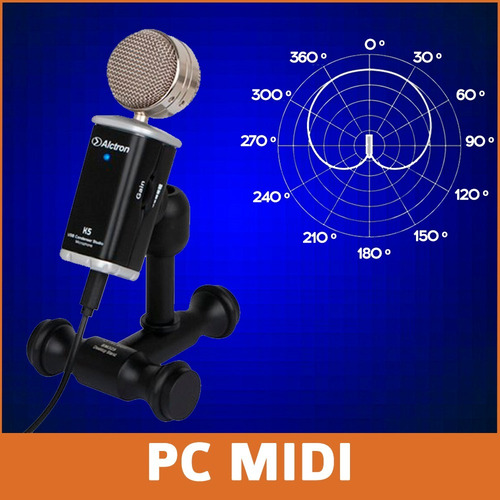 Imagen 4 de 7 de Micrófono Condensador Con Soporte Usb Alctron K5 Cardioide