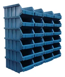 Comprar Kit 24 Gaveteiros Plásticos Organizador Caixa Bin Nº 3 Azul no Mercado Livre