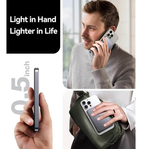 Cargador Portatil Inalambrico Magnetico 10 000 Mah