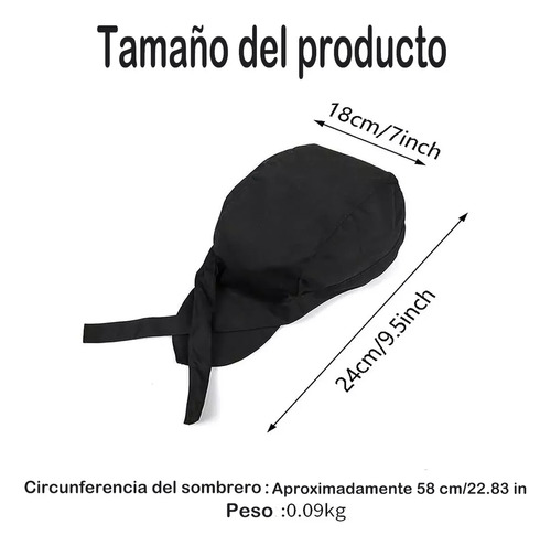 6pzs Sombrero Cocinero Gorra Gorritos Chef Cabeza Ajustable