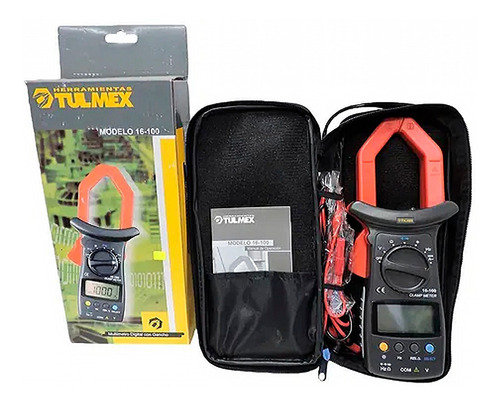 Multimetro Digital De Gancho Tulmex 16-100 Con Cables