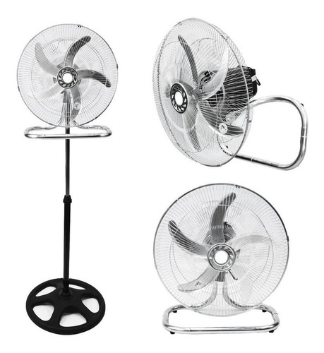 Imagen 1 de 6 de Ventilador 3 en 1 Winco W118 negro con 5 palas color gris de aluminio, 18" de diámetro 220 V