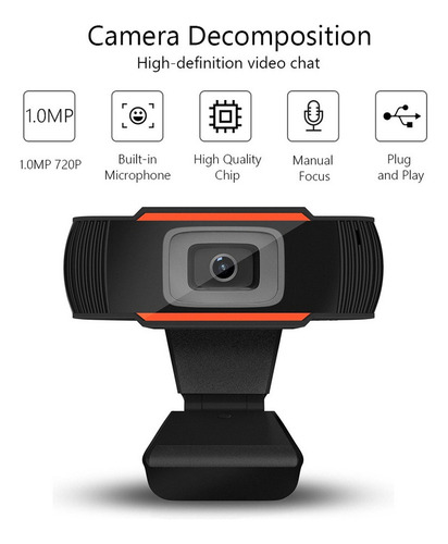 720p Cámara Web Computadora Cámara Usb