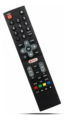 Control Remoto Smart Tv Para Vizzion Sanyo Hs-6719j-00 Netfl