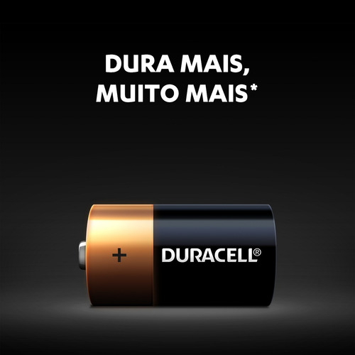 02 Pilhas C Média Lr14 Alcalina Duracell 1 Cartela